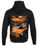 KDK | BMW E36 HOODIE - Black/Orange