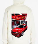 KDK | BMW E36 HOODIE - Ivory/Red