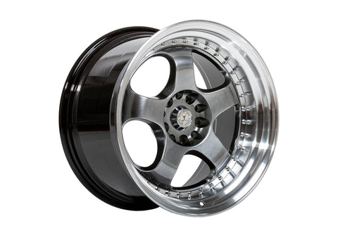 59°North Wheels D-002 | 9.5x18” ET20 5x114/5x120 - Hyper Black/Polished[*OUT OF STOCK - ARRIVAL IN MAY*]