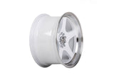 59°North Wheels D-004 | 8.5x17" ET10 5x114/5x120 - White/Polished Lip[*OUT OF STOCK - ARRIVAL MAY 10th*]